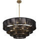 Lumina LED Black Jute Chandelier Ceiling Light